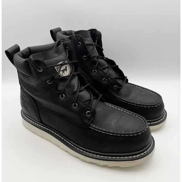 Irish Setter Men Ashby 6" Ankle Work Boot US 10 D Black Leather Aluminum Toe NIB - Picture 5 of 12